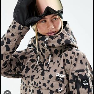 DOPE Women's Black and Brown Ski Jacket